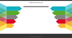 Desktop Screenshot of mathsworksheets.com