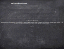 Tablet Screenshot of mathsworksheets.com